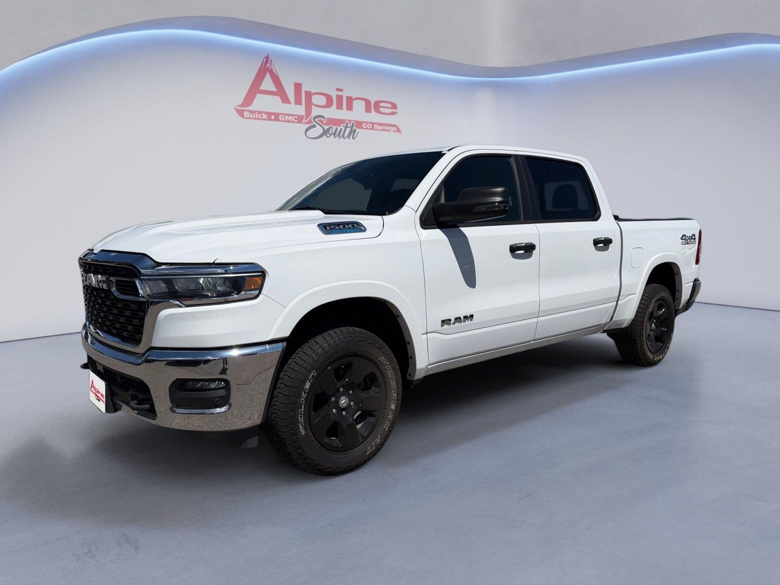 2025 RAM 1500 Lone Star in White — front three-quarter view