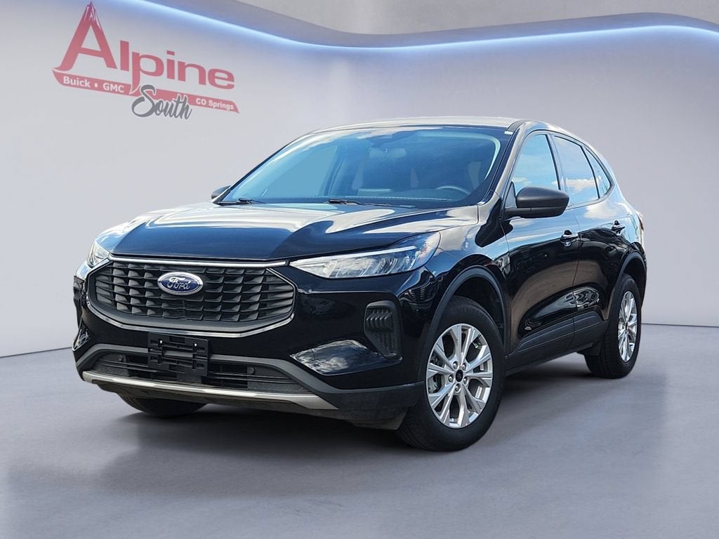 2025 Ford Escape Active in Black — front three-quarter view