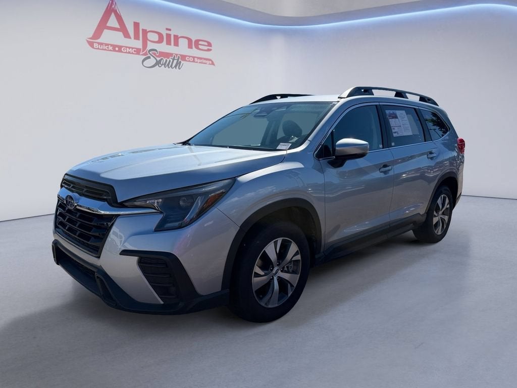 2025 Subaru Ascent Premium in Silver — front three-quarter view