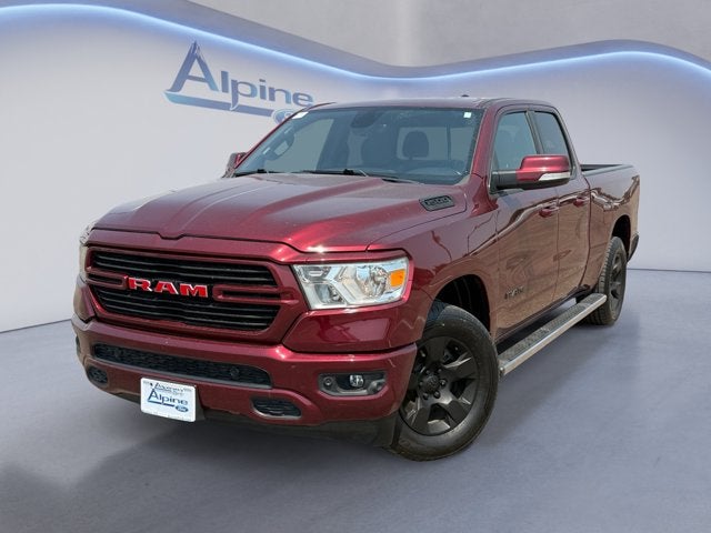 2021 RAM 1500 Big Horn/Lone Star in Delmonico Red Pearlcoat — front three-quarter view