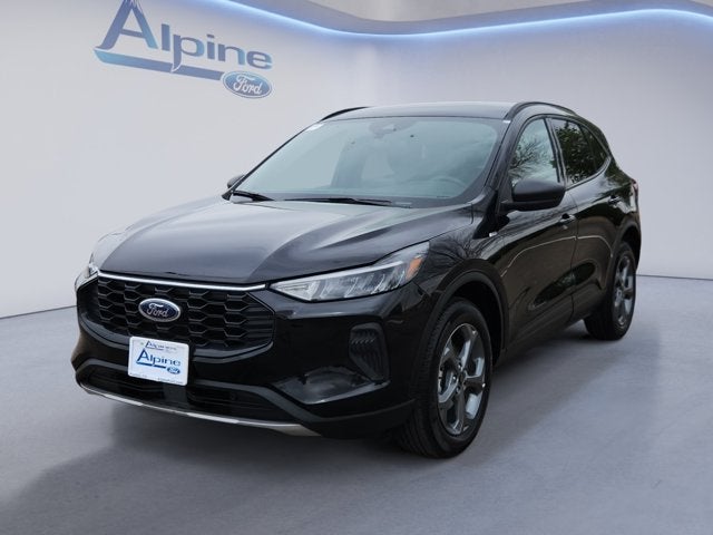 2025 Ford Escape ST-Line in Black Metallic — front three-quarter view