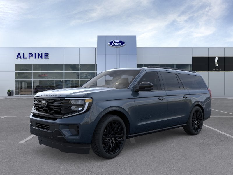 2026 Ford Expedition Max Platinum in Blue Metallic — front three-quarter view