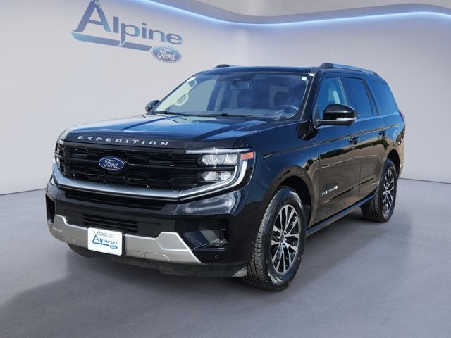2025 Ford Expedition Platinum in Black Metallic — front three-quarter view