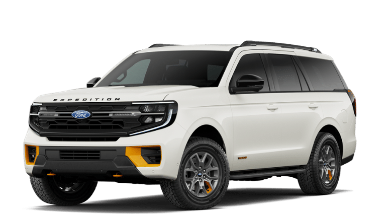 2027 Ford Expedition Tremor in White — front three-quarter view