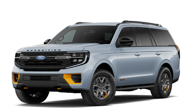 2027 Ford Expedition Tremor in Gray — front three-quarter view