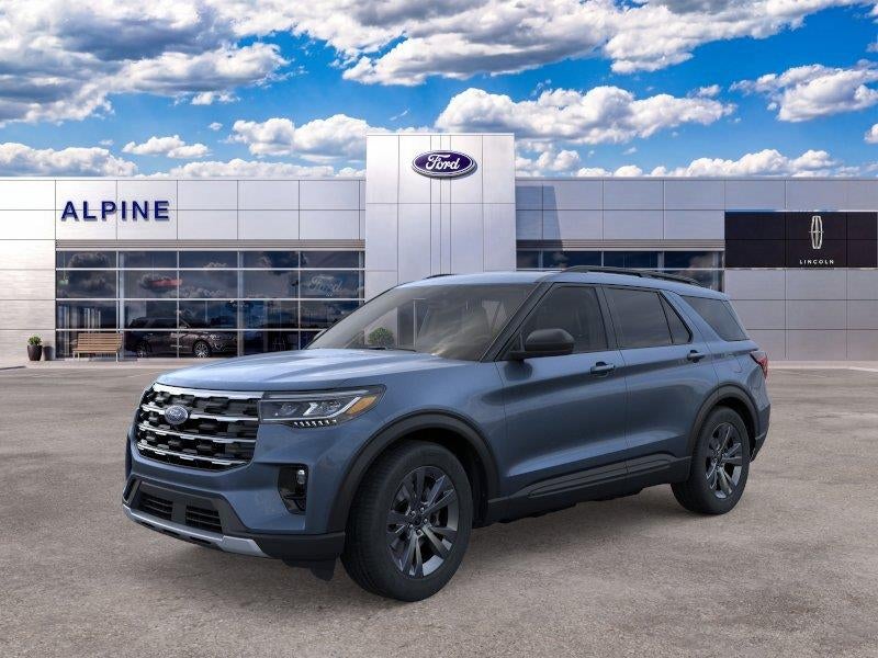2026 Ford Explorer Active in Vapor Blue — front three-quarter view