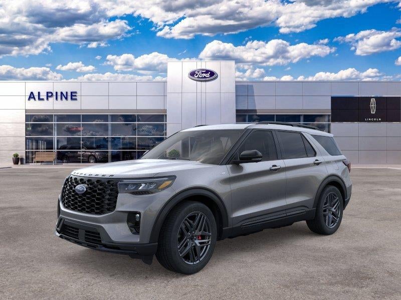 2026 Ford Explorer ST-Line in Gray — front three-quarter view