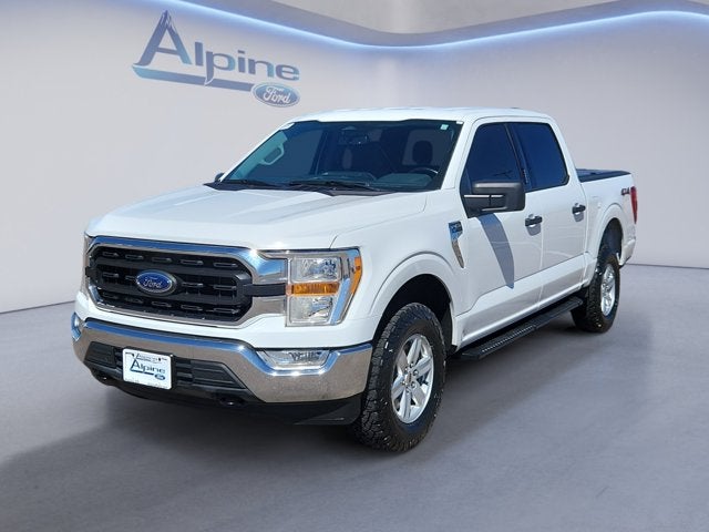 2022 Ford F-150 XLT in Oxford White — front three-quarter view