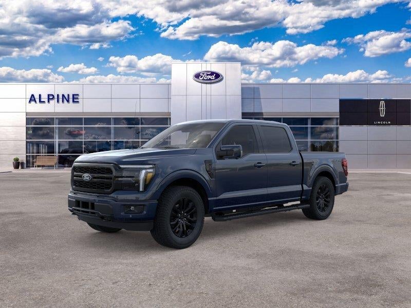 2026 Ford F-150 Lariat in Blue Metallic — front three-quarter view