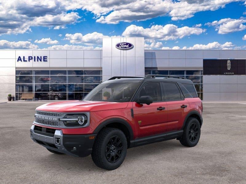 2026 Ford Bronco Sport Badlands in Red — front three-quarter view