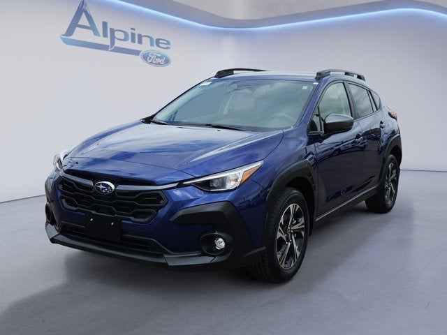 2024 Subaru Crosstrek Premium in Sapphire Blue Pearl — front three-quarter view